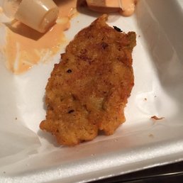 1 of 2 conch fritters. A good amount of conch, but super oily. 1 of 2 conch fritters. A good amount of conch, but super oily.