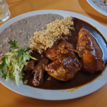 El Palmar - Chicken mole- and the photo does not do the plate size justice - it is a *platter*, enough for two. - Mexican Near Me - Marina, California El Palmar - Chicken mole- and the photo does not do the plate size justice - it is a *platter*, enough for two. - Mexican Near Me - Marina, California