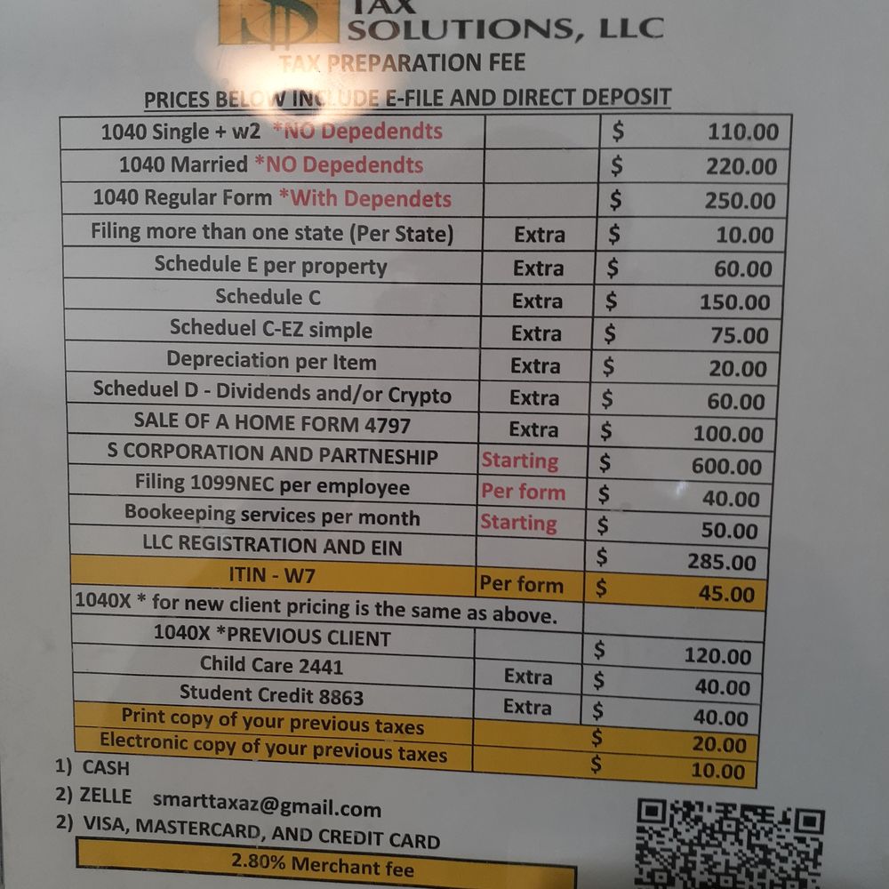 Smart Tax Solutions - Transparent pricing unlike some places. - Tax Services Near Me - Glendale, Arizona Smart Tax Solutions - Transparent pricing unlike some places. - Tax Services Near Me - Glendale, Arizona