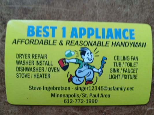 Best 1 Appliance Logo