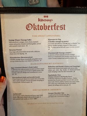Menu photo 1 Kilkenny's Irish Pub Tulsa, OK