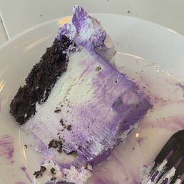 Cake that was meant to be sweet cream with chocolate chips had less than one chocolate chip per slice. Cake that was meant to be sweet cream with chocolate chips had less than one chocolate chip per slice.