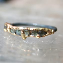 Rose cut diamond band