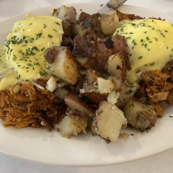 The Buttered Biscuit - Special of the day pulled pork Benedict - New American Near Me - Bradley Beach, New Jersey