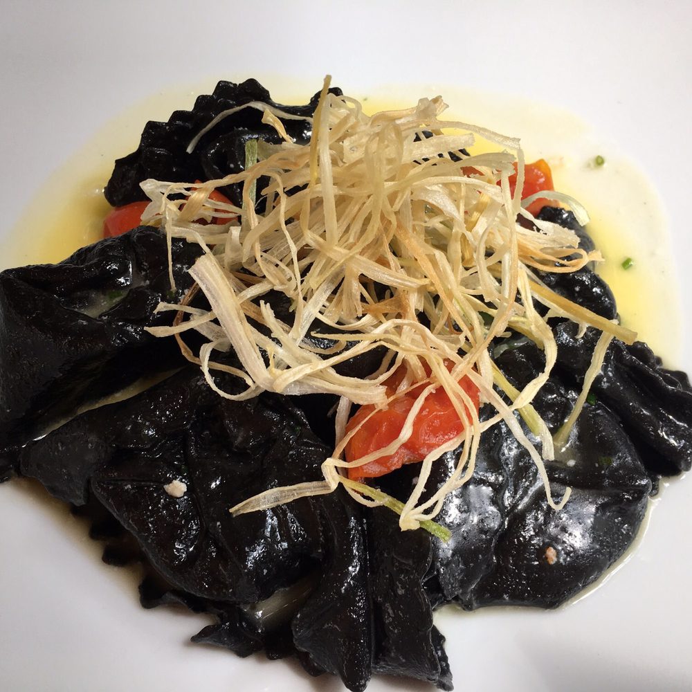 La Cantina Del 15 - Black ravioli stuffed with seabass - Italian Near Me - Verona, VR