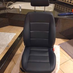 Excellent work by Ming's Upholstery to repair the torn bottom seat cushion.