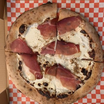 Grata’s Pizzeria - Bianca, I added prosciutto - Pizza Near Me - Austin, Texas