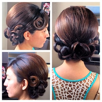 G & G Studios - Vintage Wedding Updo by Jenn - Hair Salons Near Me - Long Beach, California