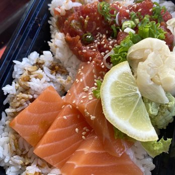 Taisho - Salmon/spicy tuna rice bowl - Japanese Near Me - Monrovia, California Taisho - Salmon/spicy tuna rice bowl - Japanese Near Me - Monrovia, California