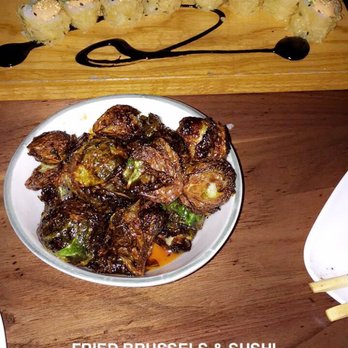 Uchi Dallas - Best brussel sprouts I have ever had! And the shag roll with squid ink sauce was delicious as well. - Japanese Near Me - Dallas, Texas Uchi Dallas - Best brussel sprouts I have ever had! And the shag roll with squid ink sauce was delicious as well. - Japanese Near Me - Dallas, Texas