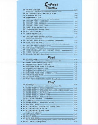 Menu photo 4 Coal Mine Dragon Evergreen, CO