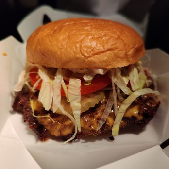 Lana’s - The deluxe, 2 patties x 2 cheese with the veggies and spread. The classic comes without veg and ketchup and mustard instead of spread. - Ice Cream & Frozen Yogurt Near Me - Oakland, California