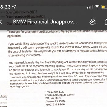 New Car Superstore - A credit denial application. Clearly they've never seen one before! - Car Brokers Near Me - Oxnard, California