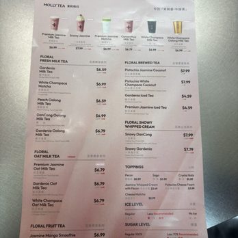 Molly Tea - Menu - Bubble Tea Near Me - Bellevue, Washington