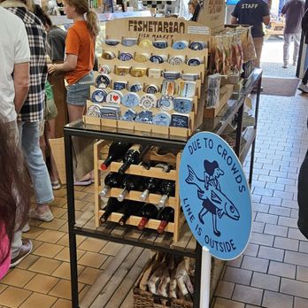Fishetarian Fish Market - Inside. Line waiting to order with some merch. - Seafood Near Me - Bodega Bay, California Fishetarian Fish Market - Inside. Line waiting to order with some merch. - Seafood Near Me - Bodega Bay, California