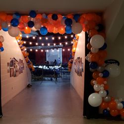 Custom Balloon Garland with Balloons and lighting