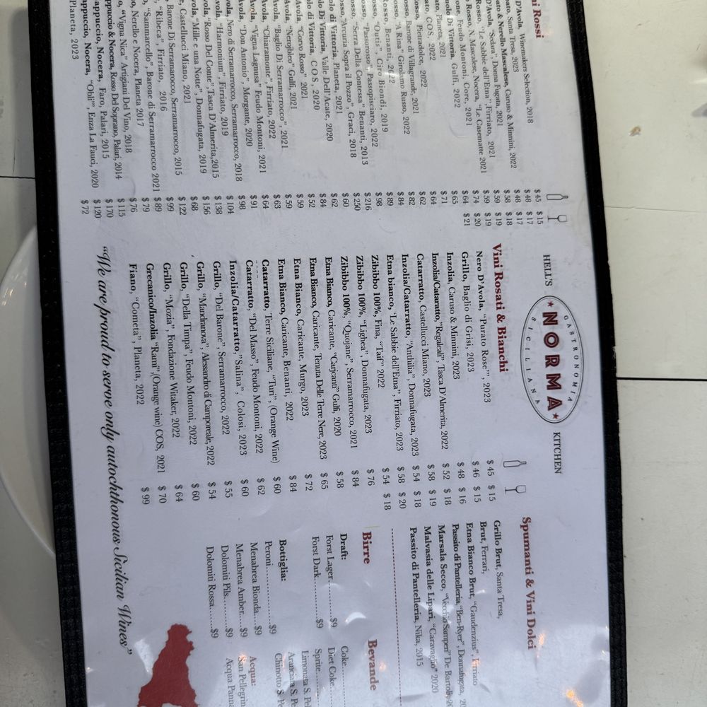 Norma - Beverage and wine list - Italian Near Me - New York, New York Norma - Beverage and wine list - Italian Near Me - New York, New York