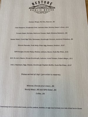 Menu photo 4 Restore Public House La Crosse, WI Menu photo 4 Restore Public House La Crosse, WI