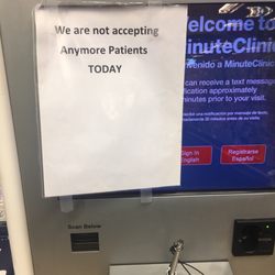 MinuteClinic at CVS - They don't "close" until 730, but placed this on at 545.