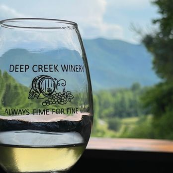Deep Creek Winery - a glass of white wine - Wine Tasting Room Near Me - Bryson City, North Carolina Deep Creek Winery - a glass of white wine - Wine Tasting Room Near Me - Bryson City, North Carolina