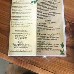 Drink menu