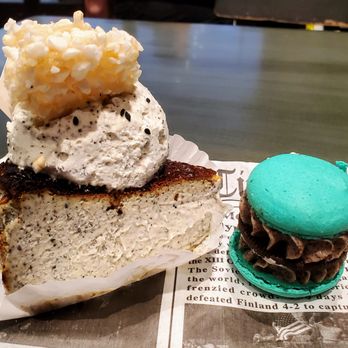Petit Four Dessert Cafe - Black sesame cheesecake - Desserts Near Me - Carrollton, Texas Petit Four Dessert Cafe - Black sesame cheesecake - Desserts Near Me - Carrollton, Texas