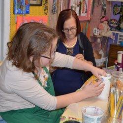 We are always here to help you paint, glaze and learn about art with ceramics at Melody's Crafts & Ceramics