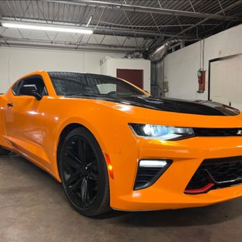 The Wrap Lab - 2016 Camaro SS done in 3M Bright Orange with 3M Gloss Black Accents. - Vehicle Wraps Near Me - Arlington, Texas The Wrap Lab - 2016 Camaro SS done in 3M Bright Orange with 3M Gloss Black Accents. - Vehicle Wraps Near Me - Arlington, Texas