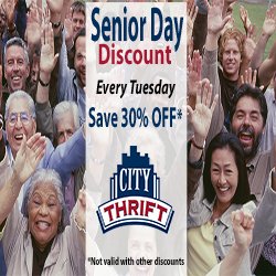 City Thrift - Senior Day Every Tuesday! 30% OFF for Seniors.