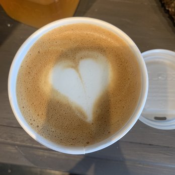 Uptown Coffee Company - My oat milk cappuccino - Donuts Near Me - Marion, Iowa