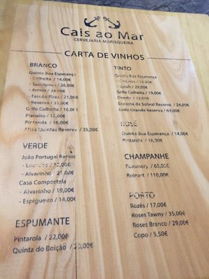 Menu photo 5 Cais ao Mar Lisbon, 11
