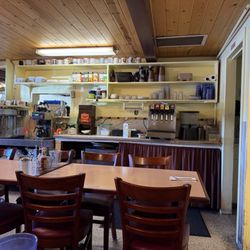 The Sunrise Cafe - Drink Station open to the patrons area.