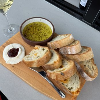 Padre's Wine - Bread service & glass of wine - Wine Bars Near Me - Houston, Texas