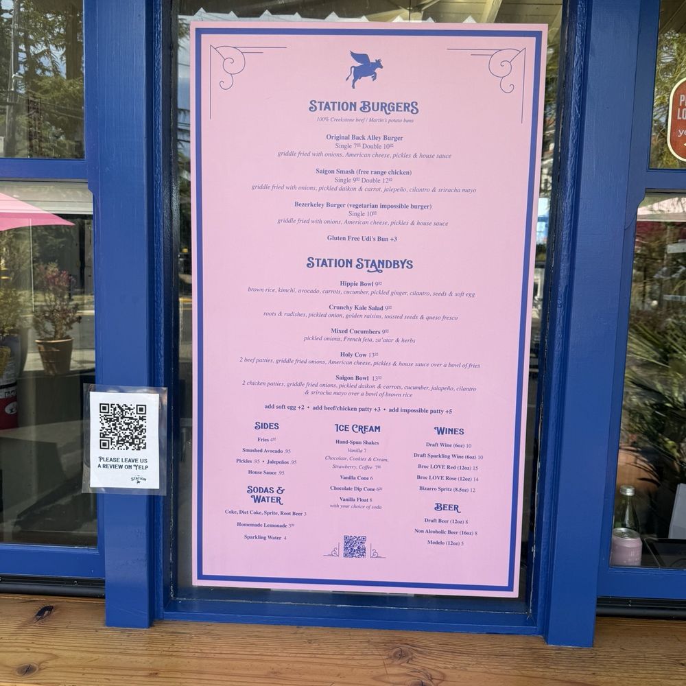 The Station - The Station's Menu! - Burgers Near Me - Berkeley, California The Station - The Station's Menu! - Burgers Near Me - Berkeley, California
