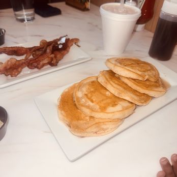 Keke's Breakfast Cafe - Mini pancakes and bacon for the princess. - Breakfast & Brunch Near Me - McKinney, Texas