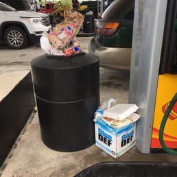 Every single bin was full. Bathroom was also a shit show. Every single bin was full. Bathroom was also a shit show.