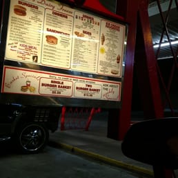 a menu on the back of a truck a menu on the back of a truck