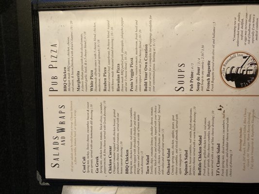 Menu photo 6 Tjs Pub Manistee, MI