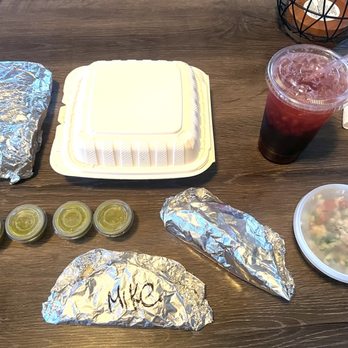 Taqueria Cinco De Mayo - My order. Burrito and a couple tacos with a Jamaica med drink. All pretty good. - Mexican Near Me - Olivehurst, California Taqueria Cinco De Mayo - My order. Burrito and a couple tacos with a Jamaica med drink. All pretty good. - Mexican Near Me - Olivehurst, California