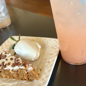 The Chocolate Covered Strawberry - A slice of carrot cake, white chocolate strawberry and the strawberry lemonade. Yes to all three! - Cafes Near Me - Gallatin, Tennessee The Chocolate Covered Strawberry - A slice of carrot cake, white chocolate strawberry and the strawberry lemonade. Yes to all three! - Cafes Near Me - Gallatin, Tennessee