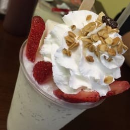 Angel; coconut strawberries and ice cream!! Angel; coconut strawberries and ice cream!!