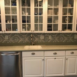 Backsplash with wallpaper
