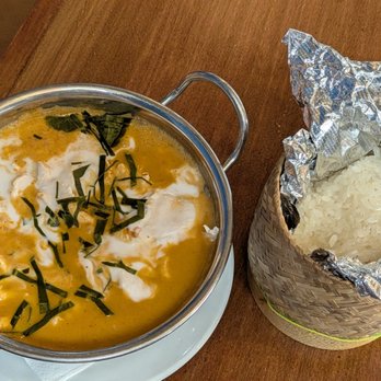 Charm Thai - Pranang chicken curry with sticky rice - Thai Near Me - Sacramento, California
