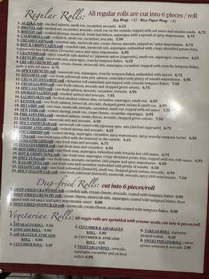 Menu photo 2 Okini Sushi Bar River Ridge, LA