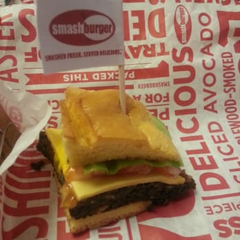 Smashburger - 1/4 of the "Classic Smash" burger with a black bean patty instead of beef. - Burgers Near Me - Kingwood, Texas Smashburger - 1/4 of the "Classic Smash" burger with a black bean patty instead of beef. - Burgers Near Me - Kingwood, Texas