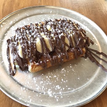 Zinneken's - Harvard Square - The Sin - Belgian Waffle with Nutella and Banana - Belgian Near Me - Cambridge, Massachusetts Zinneken's - Harvard Square - The Sin - Belgian Waffle with Nutella and Banana - Belgian Near Me - Cambridge, Massachusetts