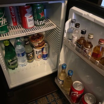 City Suites Hotel Chicago - stocked little fridge! okay, the queso was mine. AND there was a second fridge that was empty for my own stuff. - Hotels Near Me - Chicago, Illinois