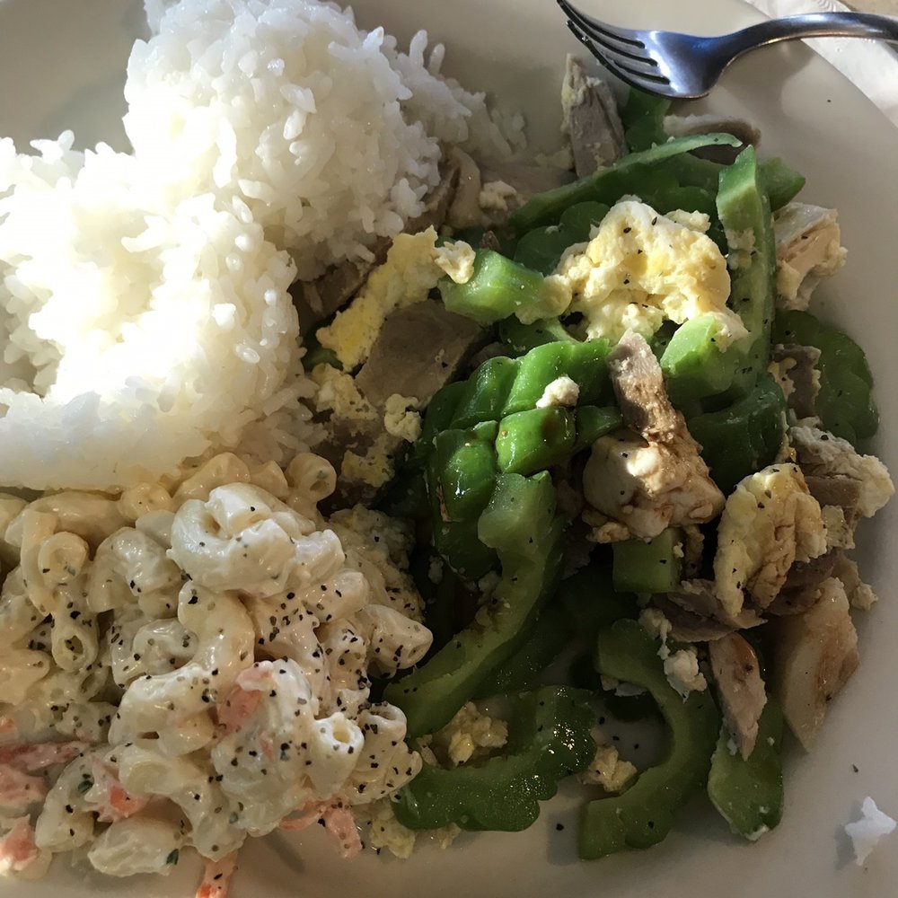 Kam Bowl - Goya Chanpuru (bitter melon) plate - Diners Near Me - Honolulu, Hawaii