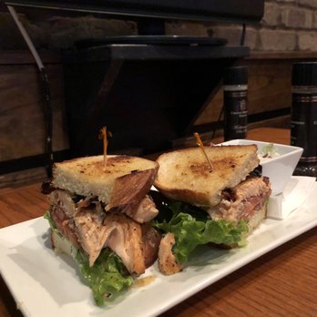 Clever Monkey Craft Grill & Bar - Atlantic Salmon BLT w/ side of coleslaw! - New American Near Me - Osprey, Florida