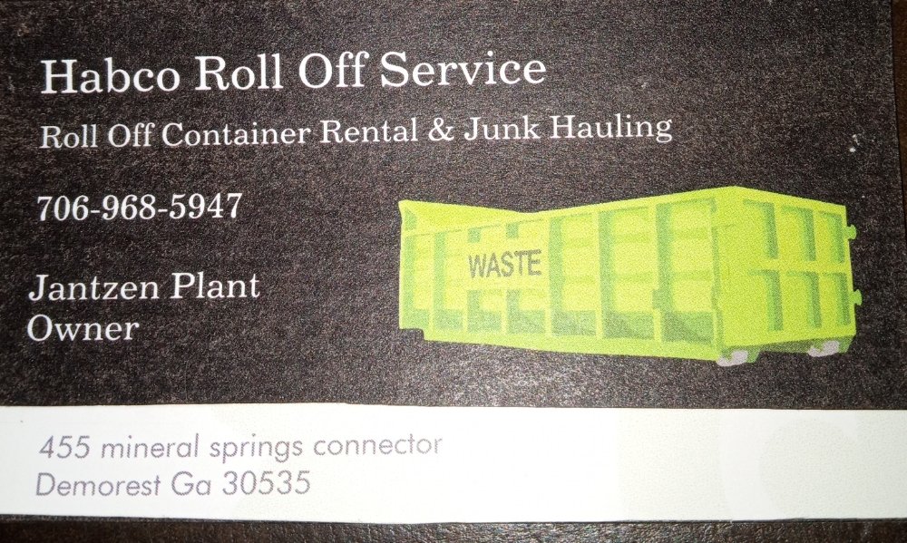 HABCO ROLL OFF CONTAINERS 455 Mineral Springs Trl, Demorest, Dumpster Rental Phone
